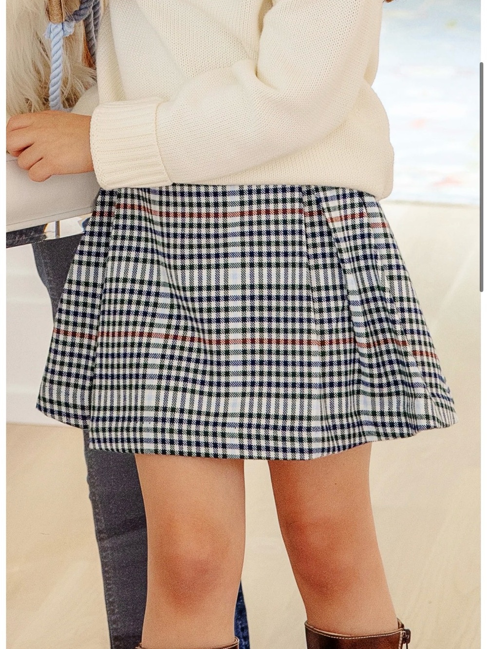 Parson Pleated Skirt Highgate Houndstooth Beaufort Bonnet Company